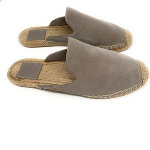 Tory Burch Espadrilles slides slip on Sandals size 7 Gray